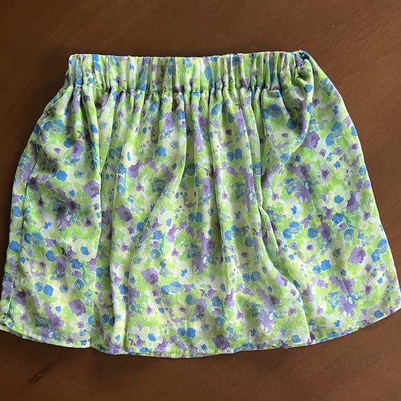 ☎️ Zara Side Ruffle Floral Mini Skirt with Pockets, lined flowy flowers billow - Picture 1 of 11